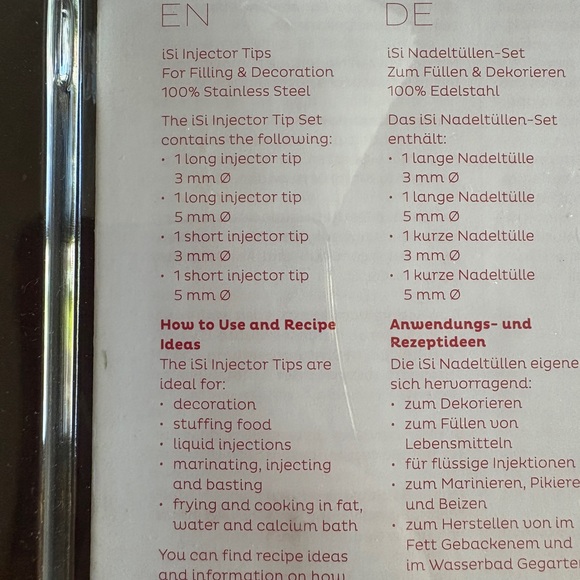 iSi 271801 Stainless Steel Injector Tips for filling and decorating - New - Picture 3 of 3